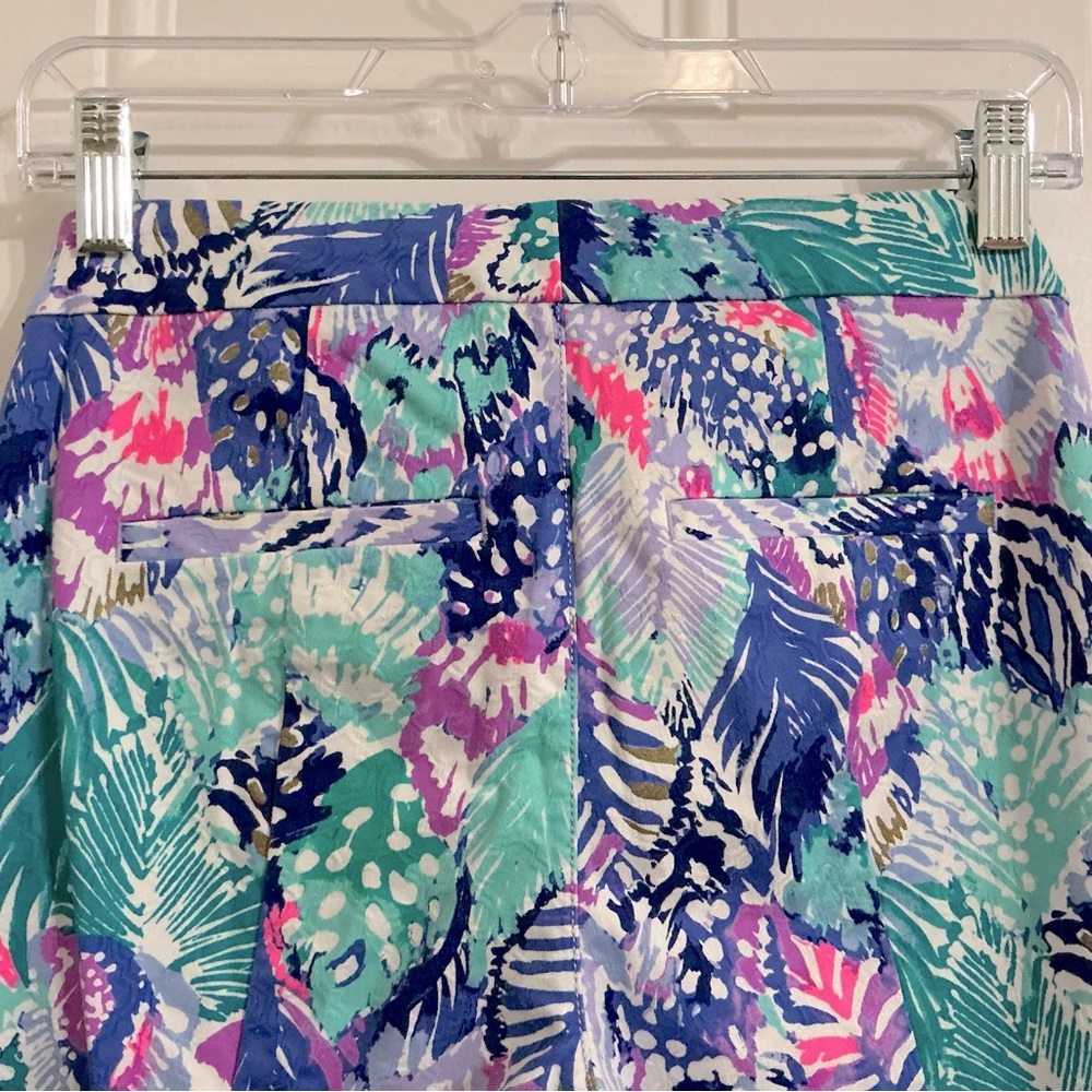 Lilly Pulitzer Kelly Quill Out Multi-color Skinny Ankle Pants Size 2 - Picture 6 of 8